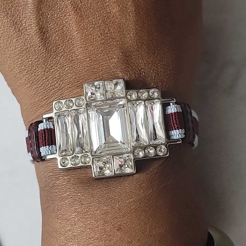 PRADA CRYSTAL STRETCH STATION BRACELET EUC - Picture 9 of 10